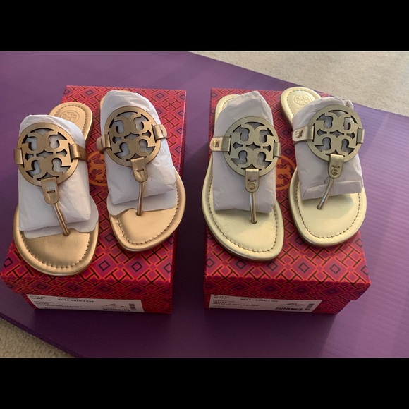 Tory Burch Gold Miller Sandals